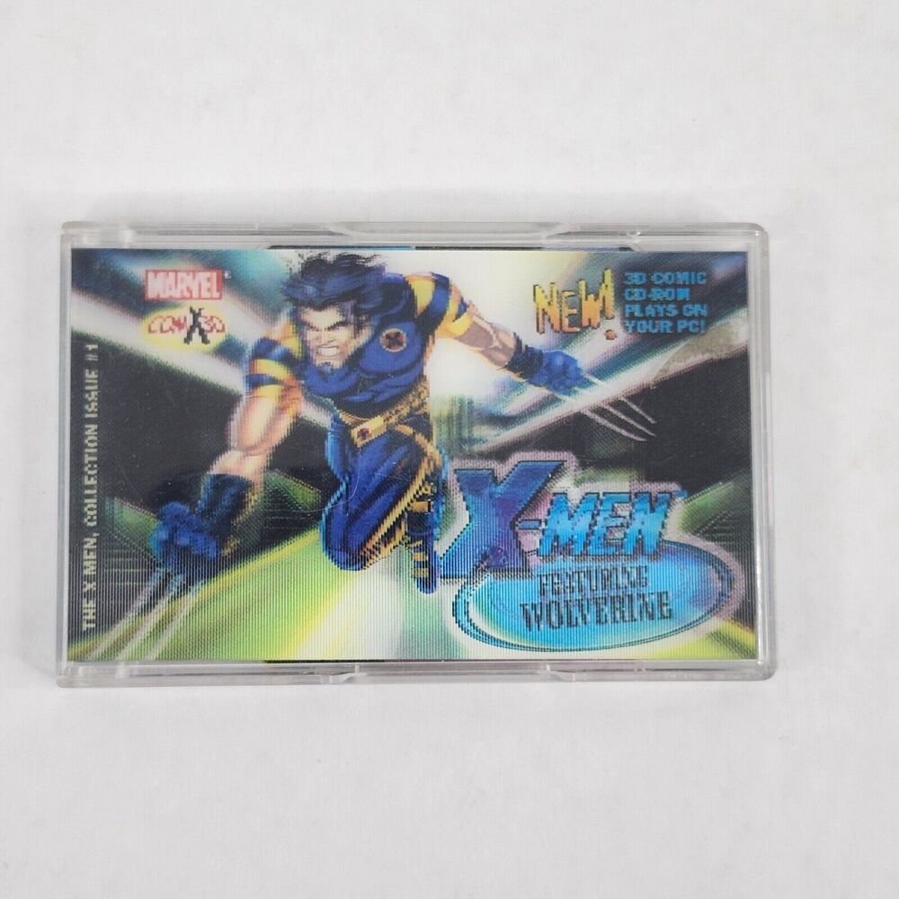 Comics X-Men Featuring Wolverine 3D Comic PC CD-Rom Issue#1 Marvel 2003‎ 3-D